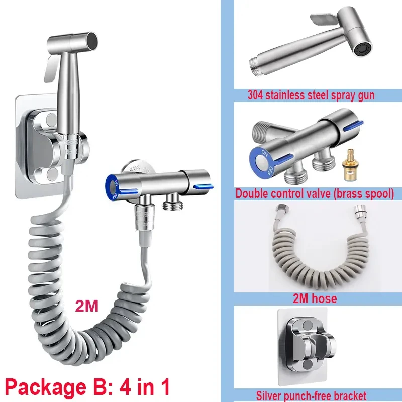 Handwaschbecken, Toilettenspüle, Damenwaschmaschinen, selbstreinigende Handwaschdüsen, Spritzpistole aus Edelstahl 304, Dusche