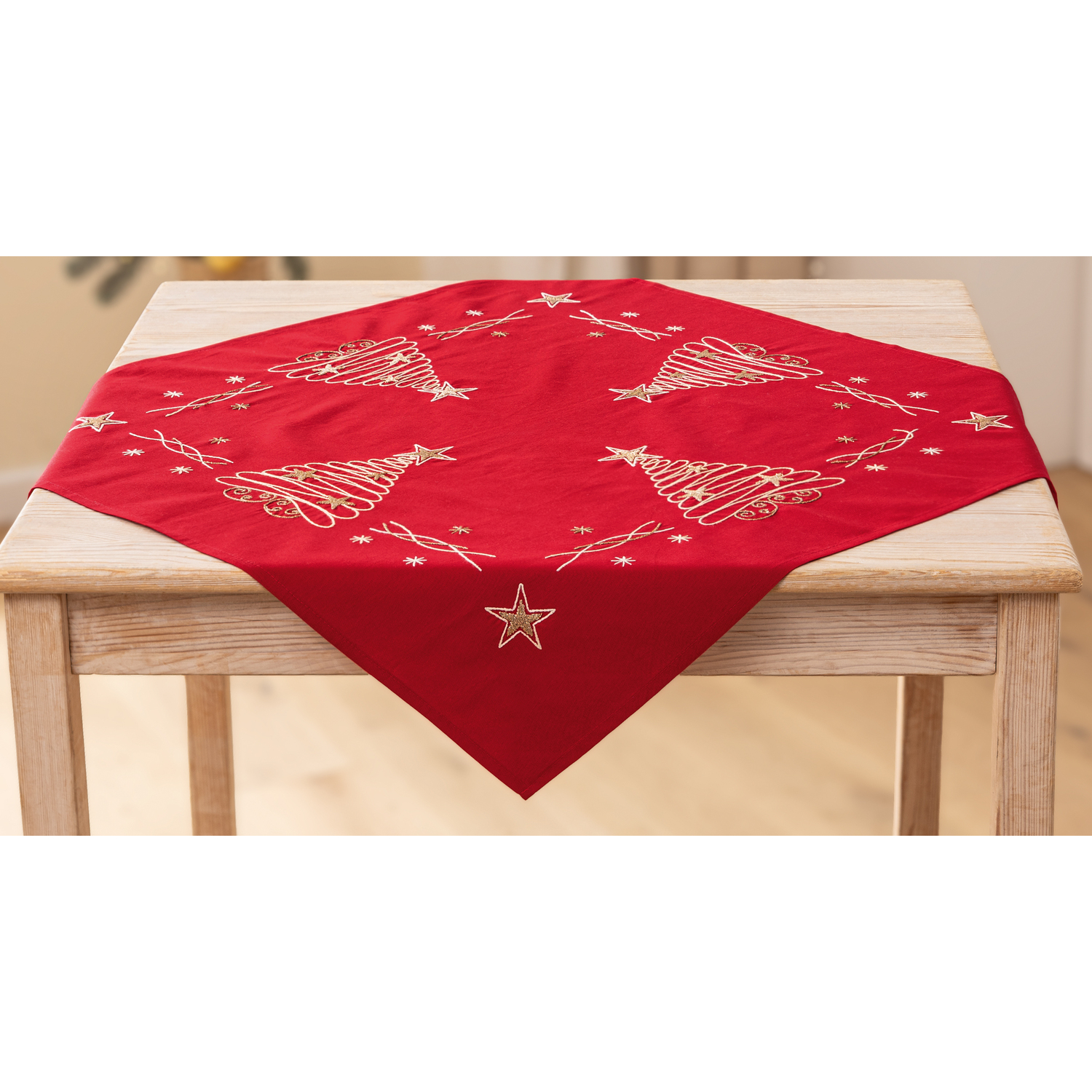 Stickmitteldecke Weihnachtsbaum