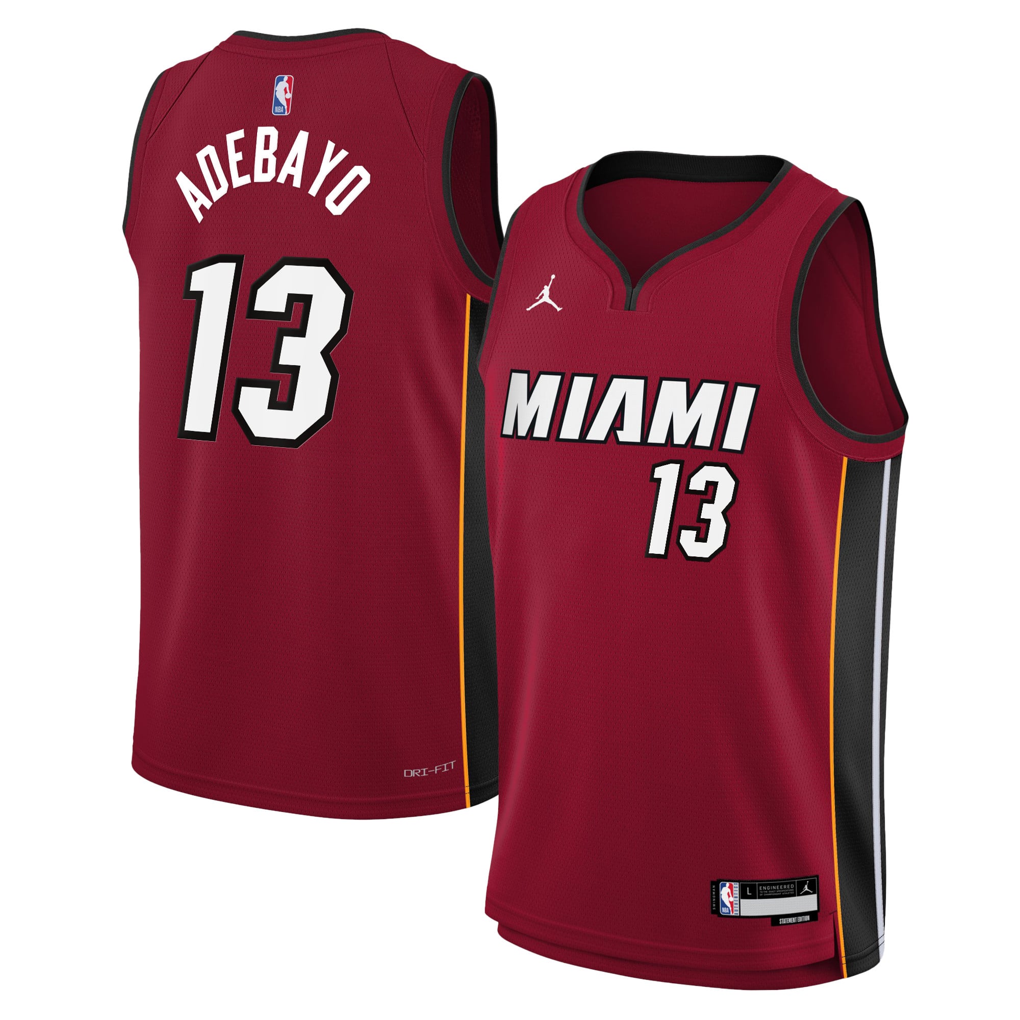 Miami Heat Jordan Statement Edition Swingman Maillot 22 - Rouge - Bam Adebayo - Junior - unisexe Taille: S (8)