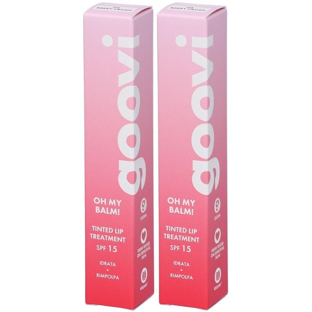 Goovi Oh My Balm! Tinted Lip Treatment Tonalità 04 Berry Crush 2x10 ml