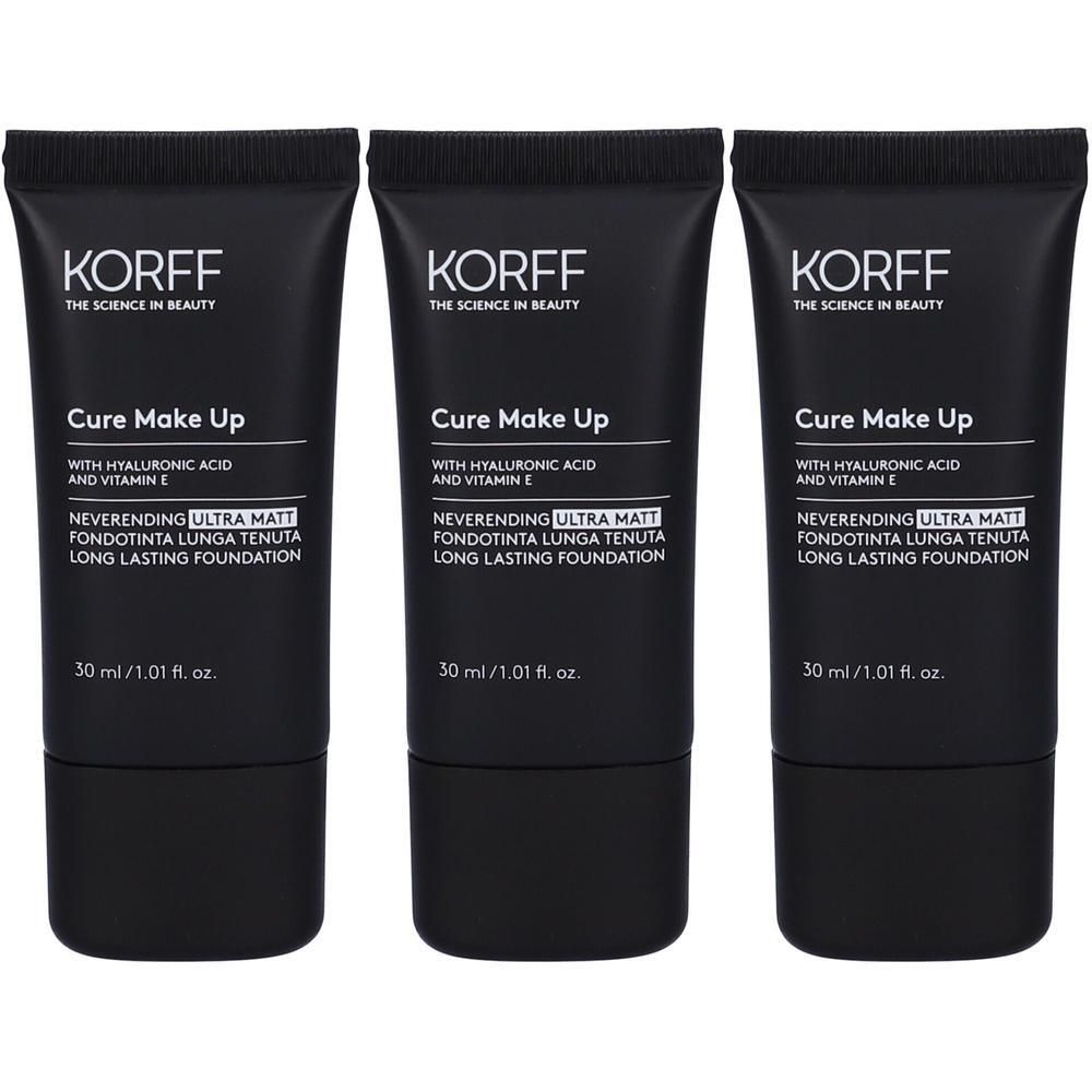 KORFF Make Up Fondotinta Neverend Ultra Matt 05 3x30 ml