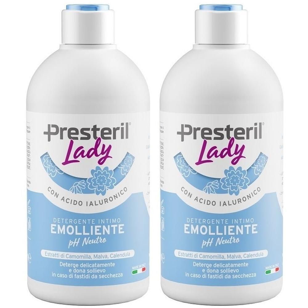 Lady Presteril Detergente Intimo Emolliente pH Neutro 500ml 2x500 ml