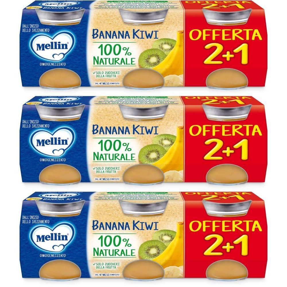 Mellin Omogenizzato Banana Kiwi 3x3x100 g