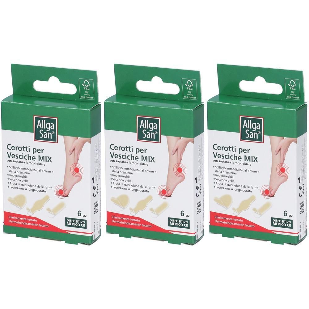 Allgasan Cerotti per Vesciche Mix 6 Pezzi 3x6 St