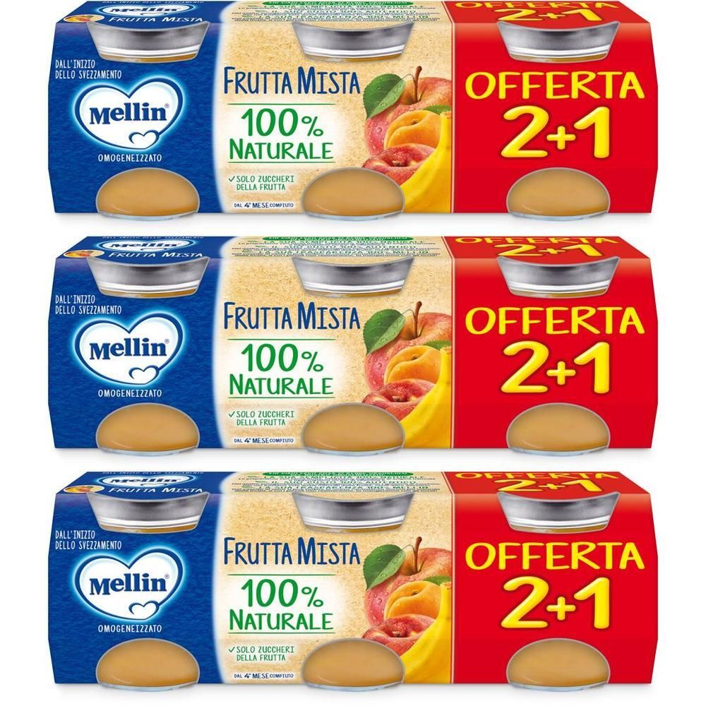 Mellin Omogeneizzato Frutta Mista 3x3x100 g