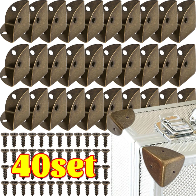 Antiker Eckenschutz Vintage Holzkisten-Dekorativer Metallkantenschutz für Tisch Möbel Koffer Werkzeugkasten