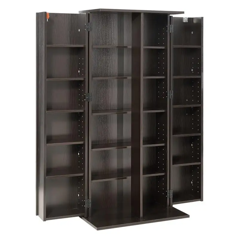 Medien-Aufbewahrungsschrank, 6-stufiger DVD-Regal-Organizer, 24,02 x 14,49 x 50 Zoll, Multimedia-Aufbewahrungsorganisator für CDs, DVDs, Bücher, Spiele, CD-Regal für Wohnzimmer, Heimbüro,