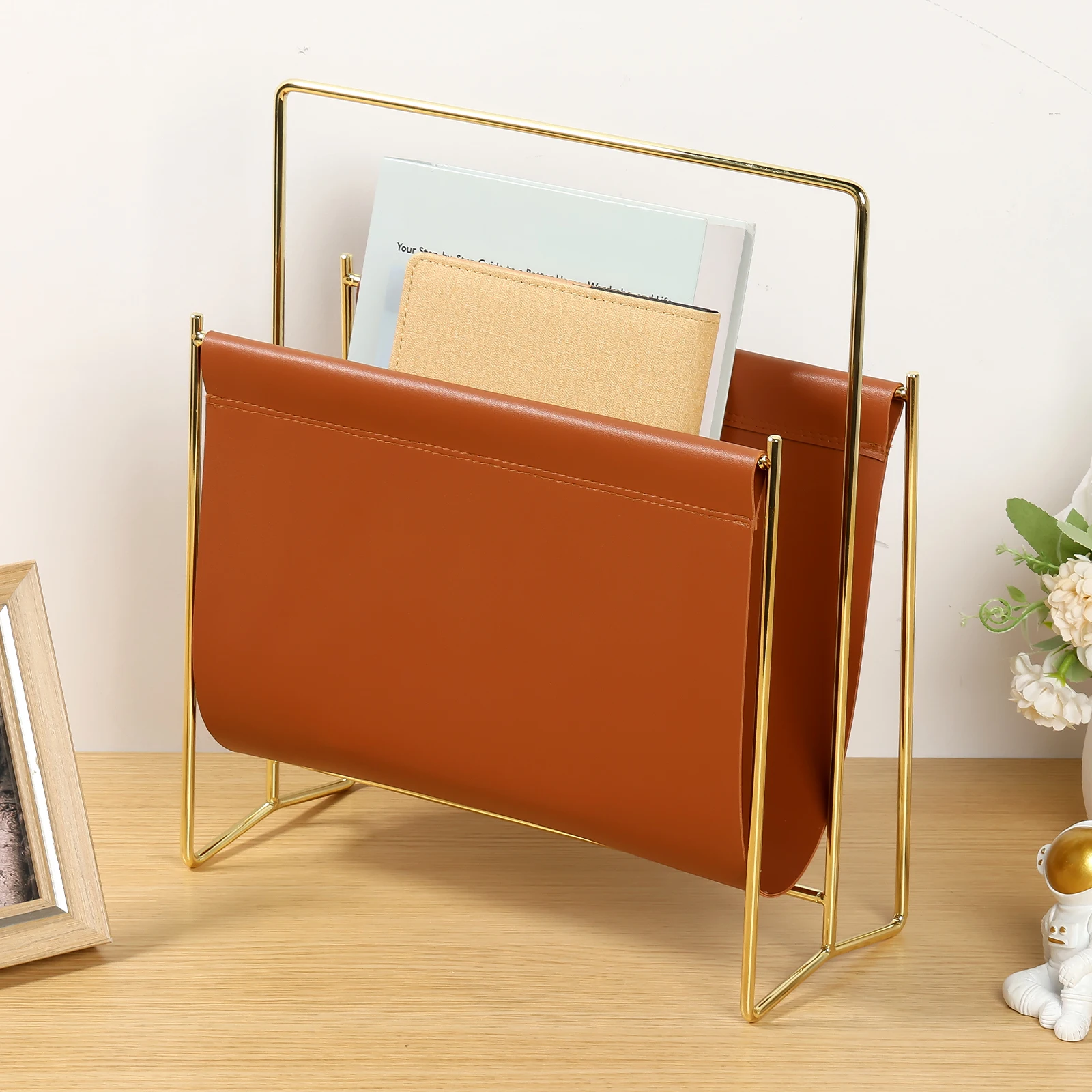 Porte-revues support de rangement de journaux maison canapé coin stockage bibliothèque créative pour livres Magazines journaux lettres bureau