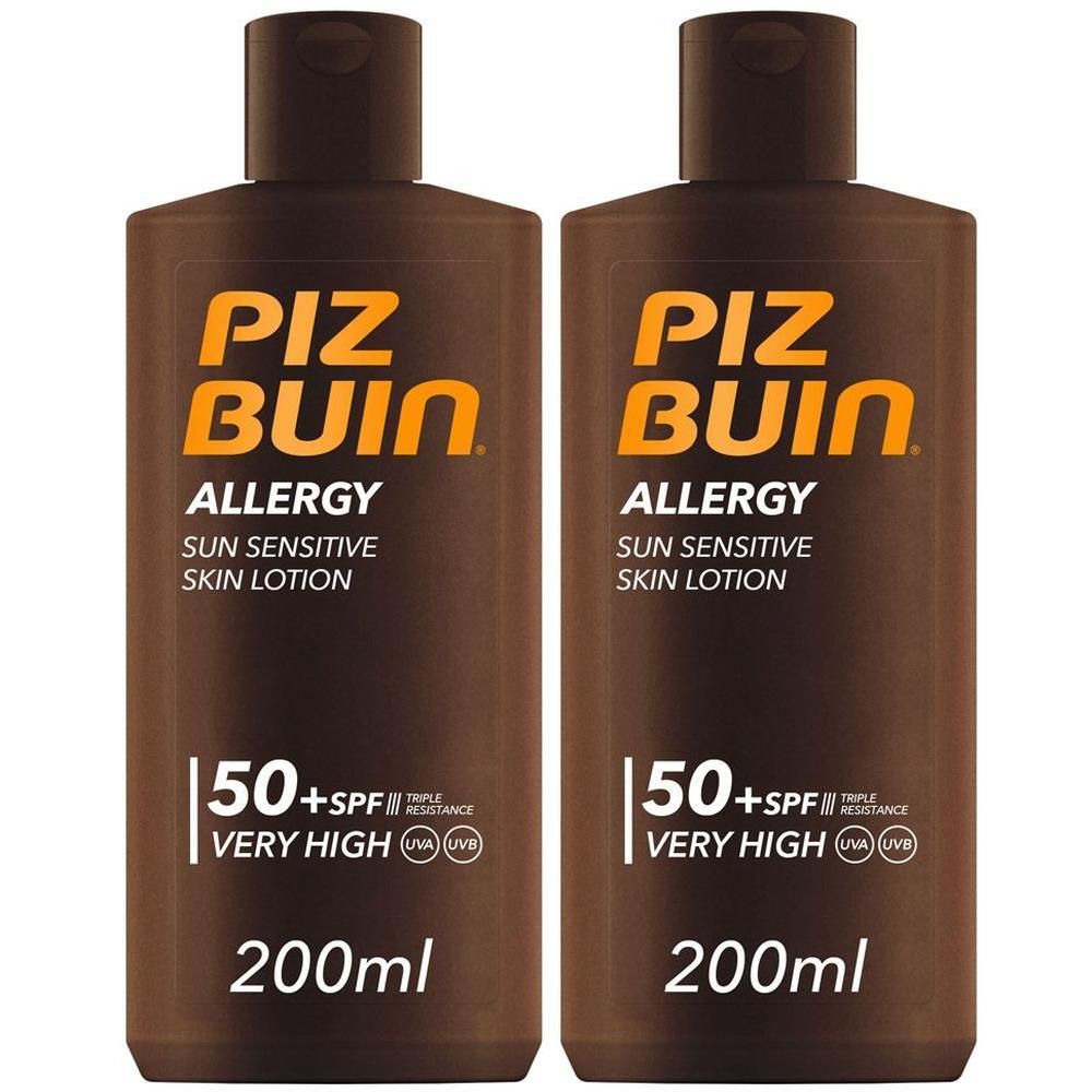 Piz Buin Allergy Sun Sensitive Skin Lotion Spf 50+ Molto Alta 2x200 ml
