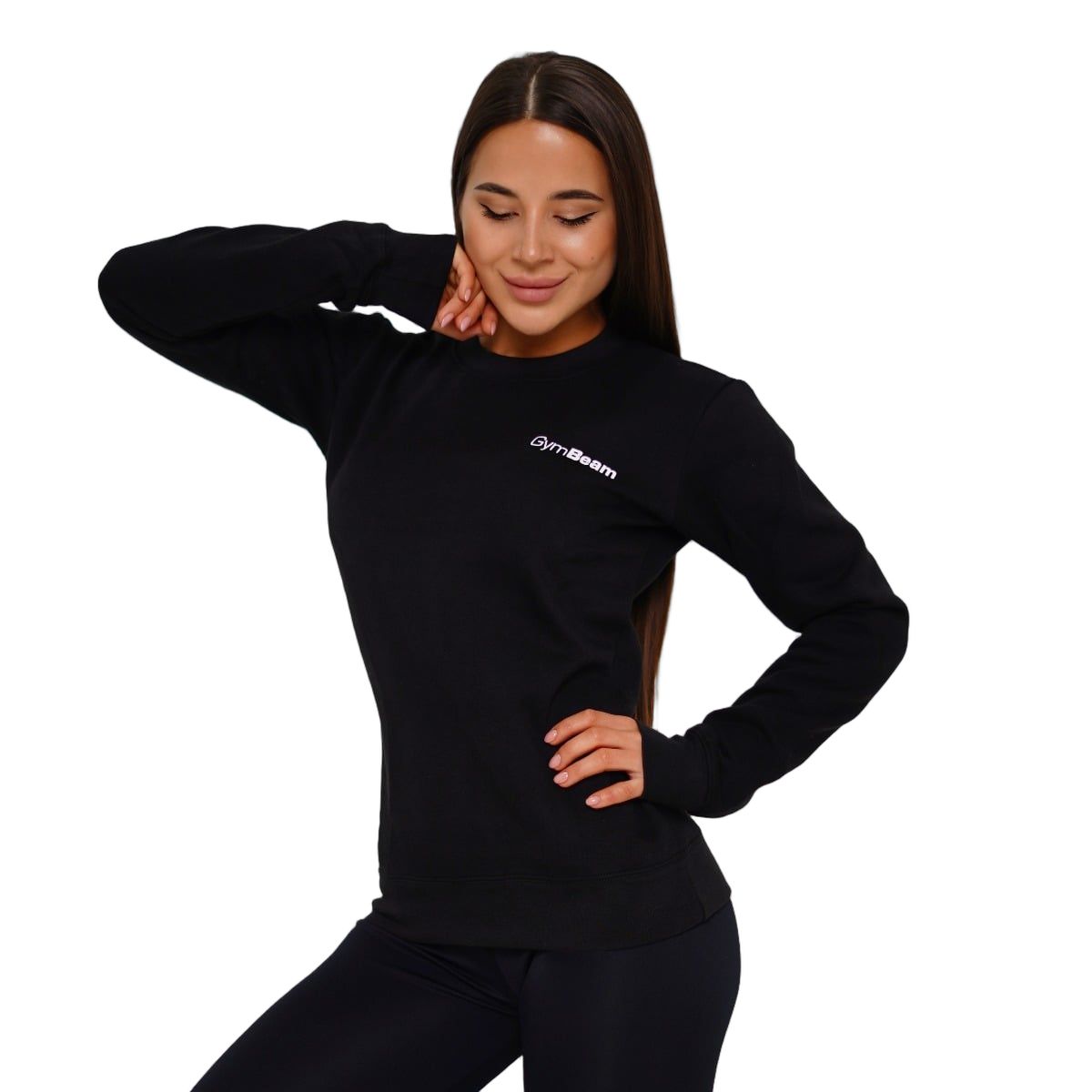 Felpa donna Basic Jumper Black regular senza cappuccio 1 St