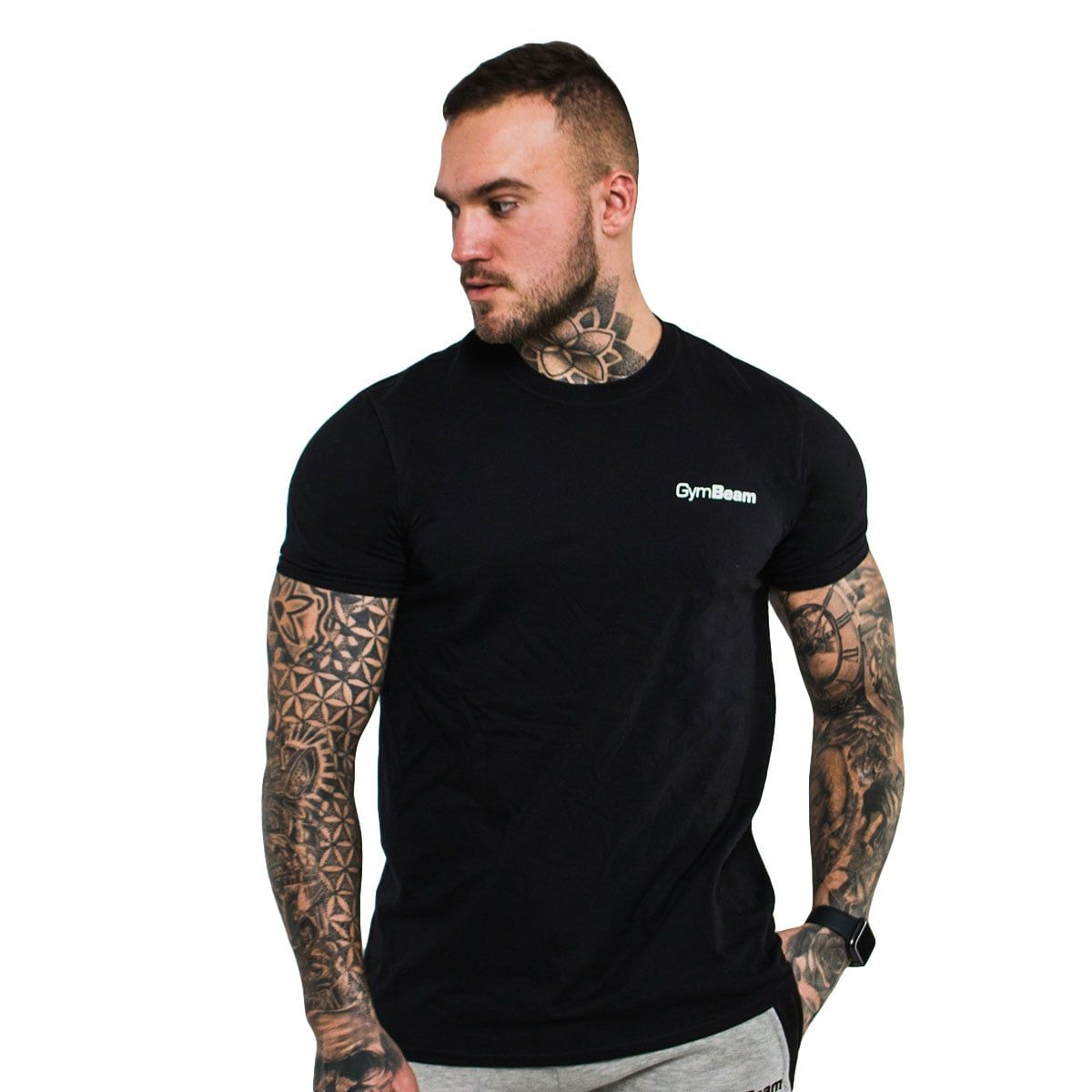T-shirt uomo Basic nera regular 1 St