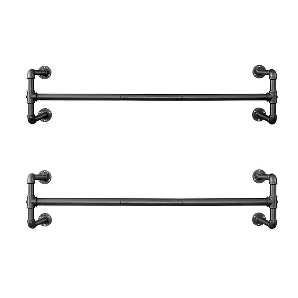 Songmics Wandgarderobe schwarz 112/30/29,3 cm, 112x29.3x30 cm