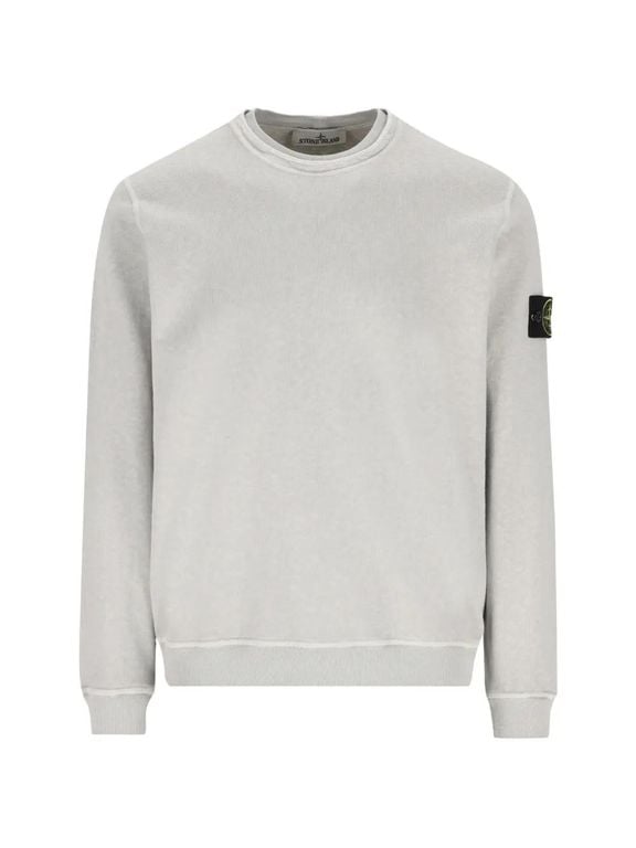 Old Effect Sweatshirt - White - Stone Island Sweats