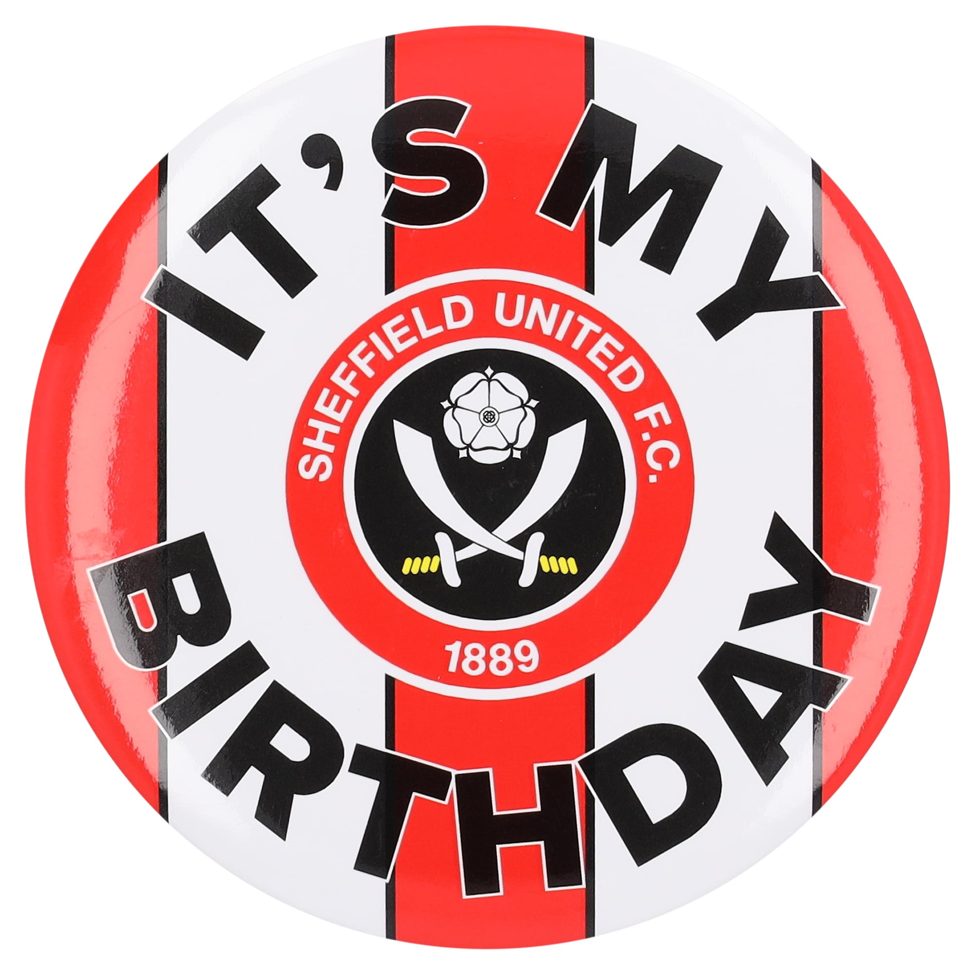 Sheffield United Streifenwappen Geburtstagsabzeichen
