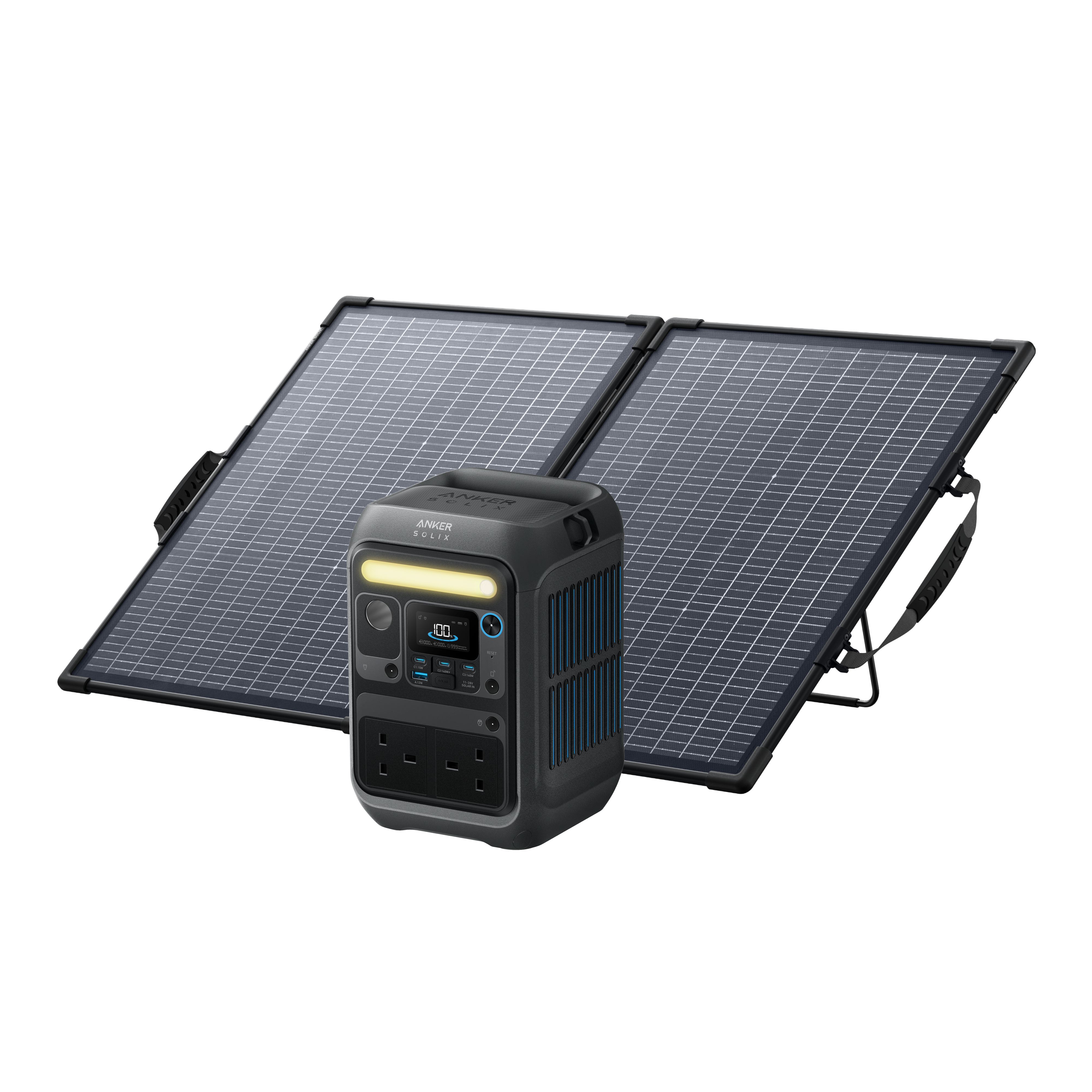 Anker SOLIX C300 Portable Power Station + 100W Solar Panel
