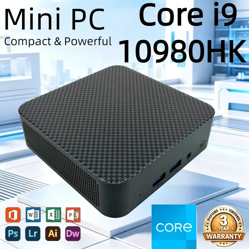 New Mini PC Intel Core i9-10980HK 16GB RAM 1TB 2TB SSD Portable WiFi6 Gaming Computer Office PC Desktop