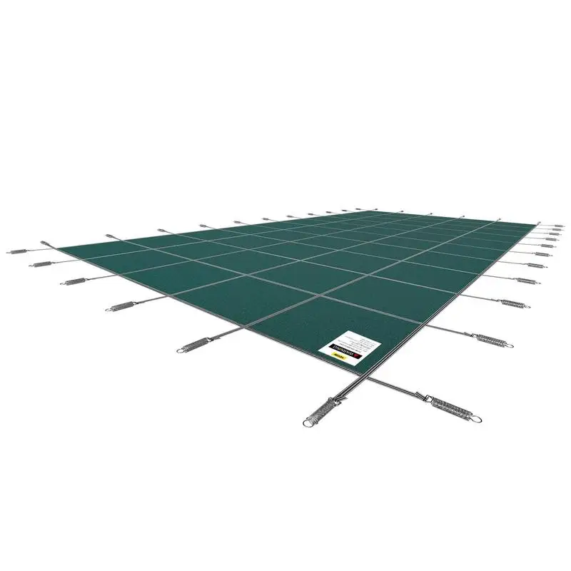 Couverture de piscine rectangulaire 5,47 x 11,47 m, abri de piscine en polypropylène, couverture de piscine d'hiver verte, anti-poussière et sécurisée, couverture de piscine à mailles fines,