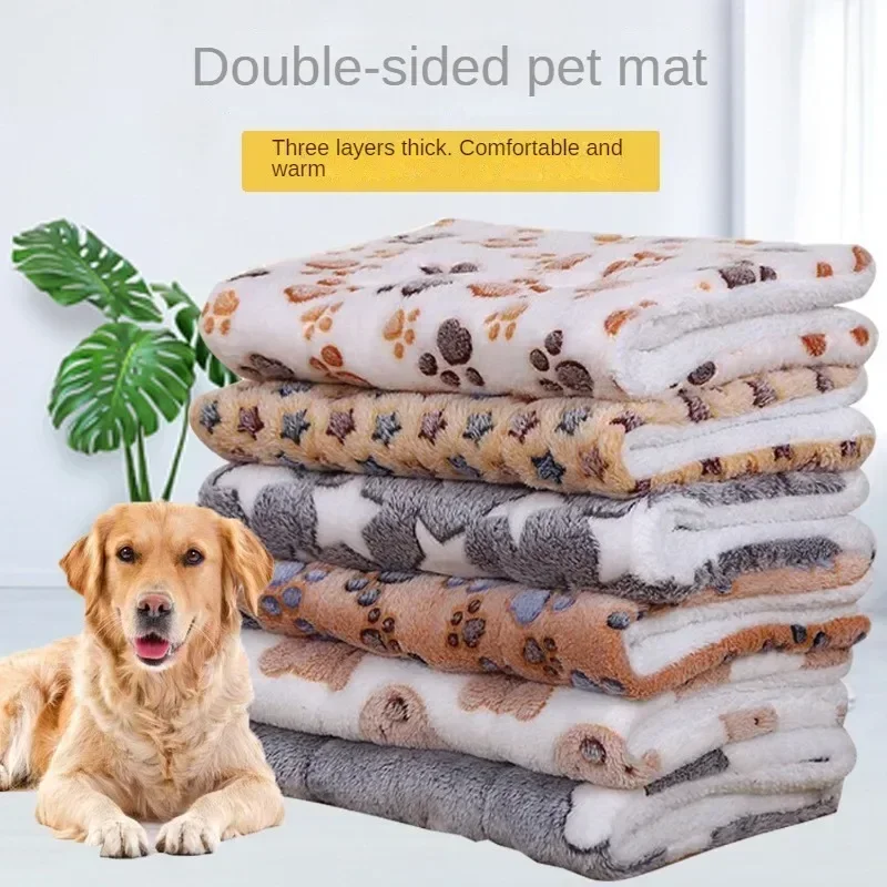 Doppelseitige Haustiermatte Kurzplüsch-Schlafbett für Katzen Kleine Hunde Niedliche Haustierdecke Warmes Kätzchen-Kissen Katzen-Sofabett