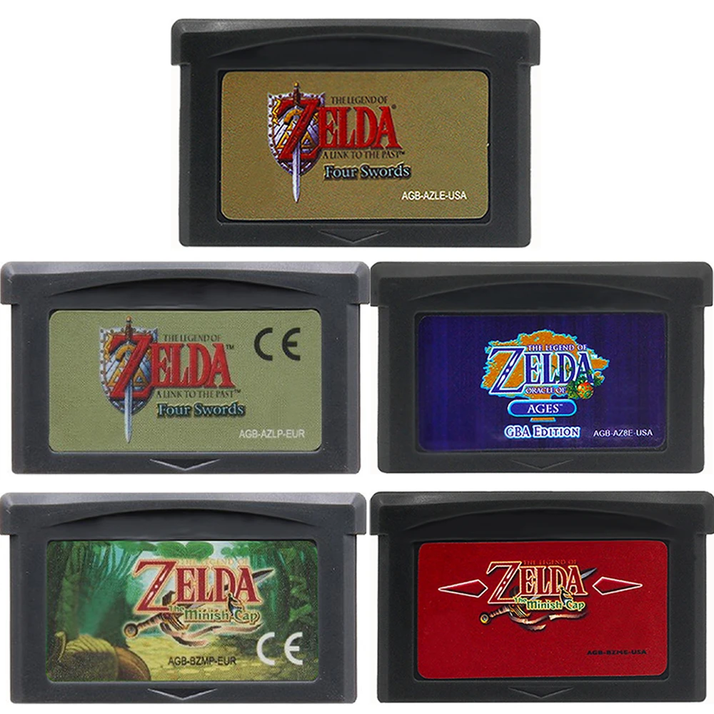 2026 GBA Game Cartridge 32 Bit Video Game Console Game Card Link To The Past Awakening DX Minish Cap