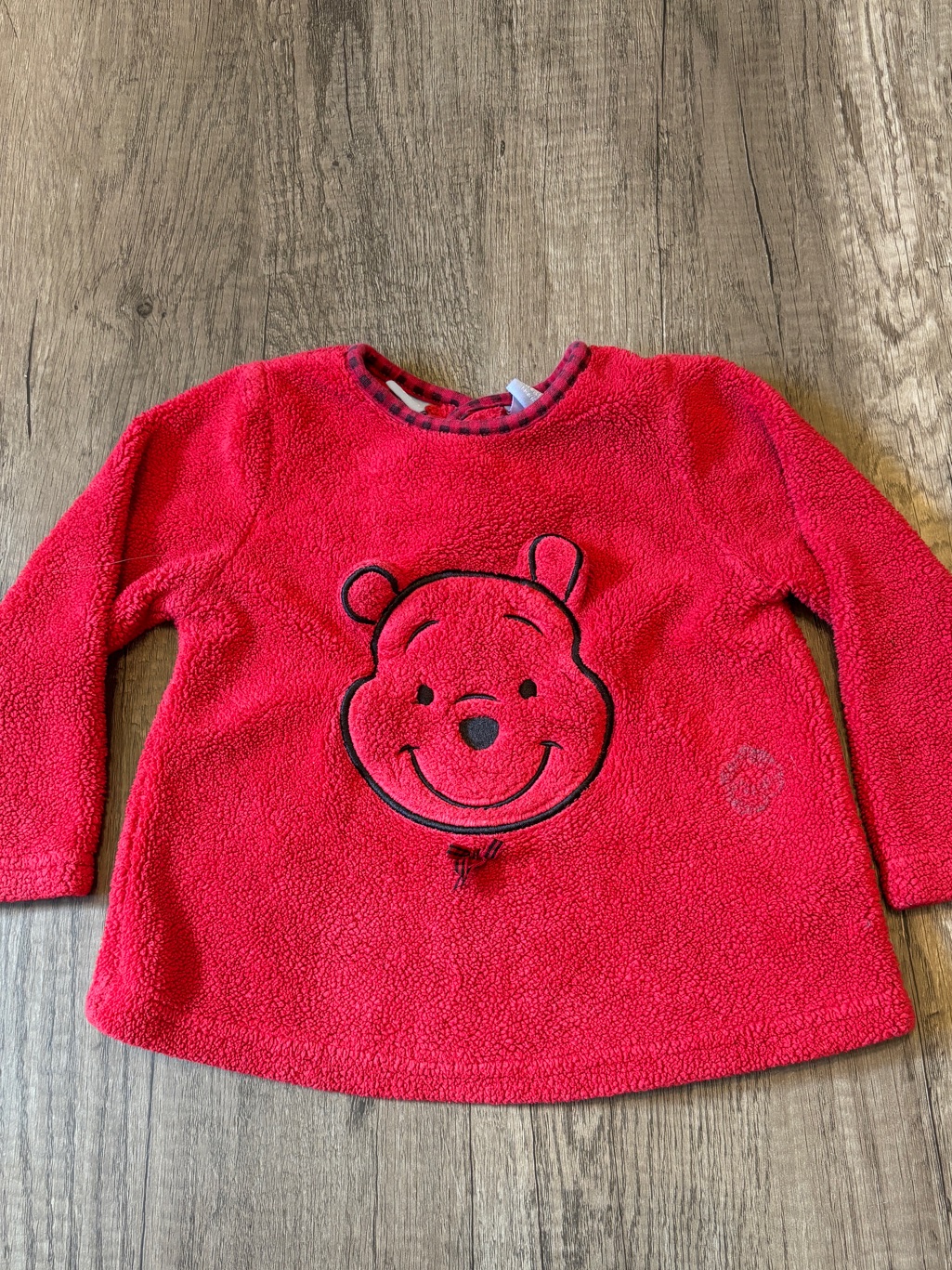 Disney Shirts & Tops | Vintage 2000s Y2k Disney Winnie The Pooh Baby Clothes Sweater Fleece 24m | Color: Red | Size: 24mb