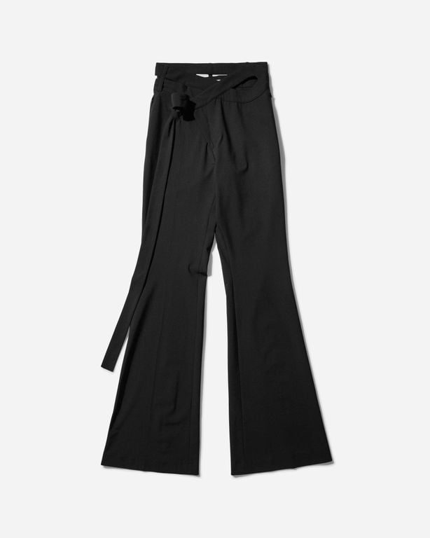 S Flared Wrap Suit Pants - Black - OTTOLINGER Pants