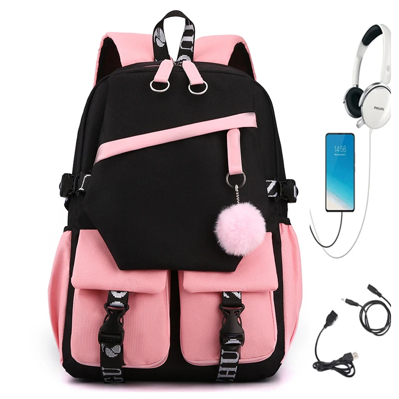 Sacs d'école Kawaii pour enfants, sac à dos d'école pour filles, sac à dos primaire, sac à dos étanche pour enfants, sac à livres à plusieurs poches, Mochila