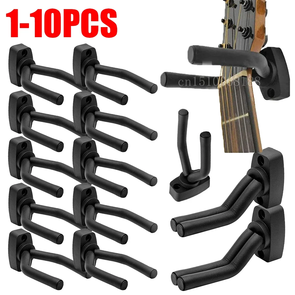 1-10 Stück Gitarren wand halterung schwarzer Gitarren bügel Wand haken für alle Gitarren Bass Mandoline Banjo Ukulele Gitarren zubehör