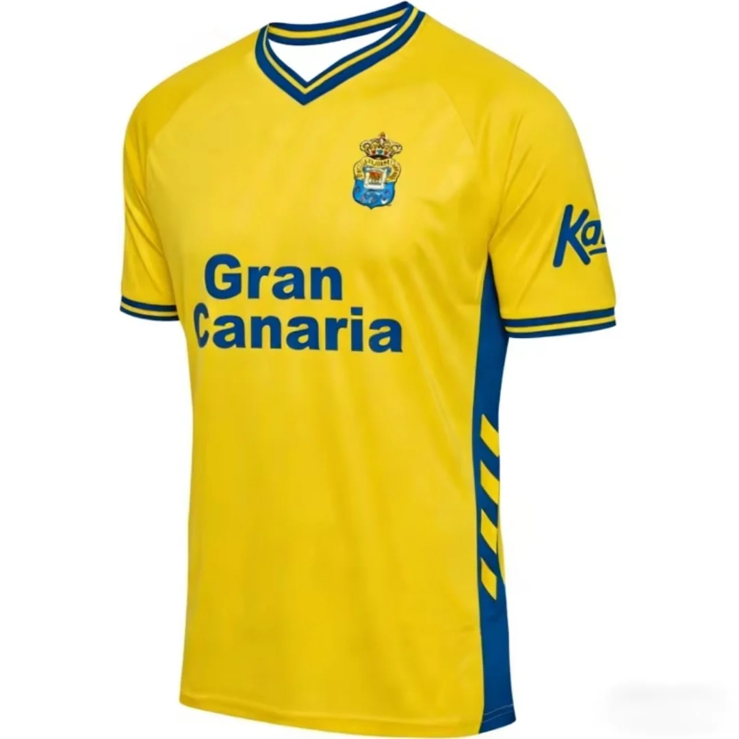 Nouveau maillot de football domicile Las Palmas pour hommes, jaune et bleu, maillot de football pour les fans, uniforme d'entraînement, t-shirt respirant à séchage rapide pour enfants
