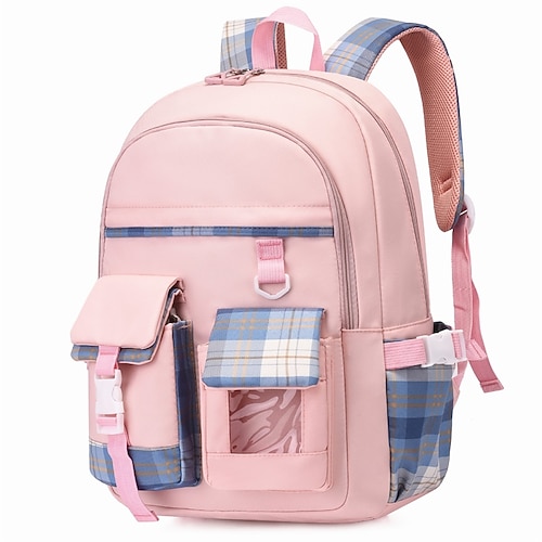 zaino da scuola bookbag multicolor per ragazze studentesse donna resistente all'acqua resistente all'usura borsa da scuola in tessuto oxford in poliestere di grande capacità zaino zaino 12 5,9 17