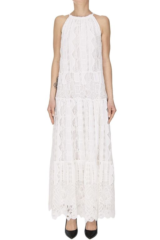 La Cura Long Dress - White - Pinko Dresses