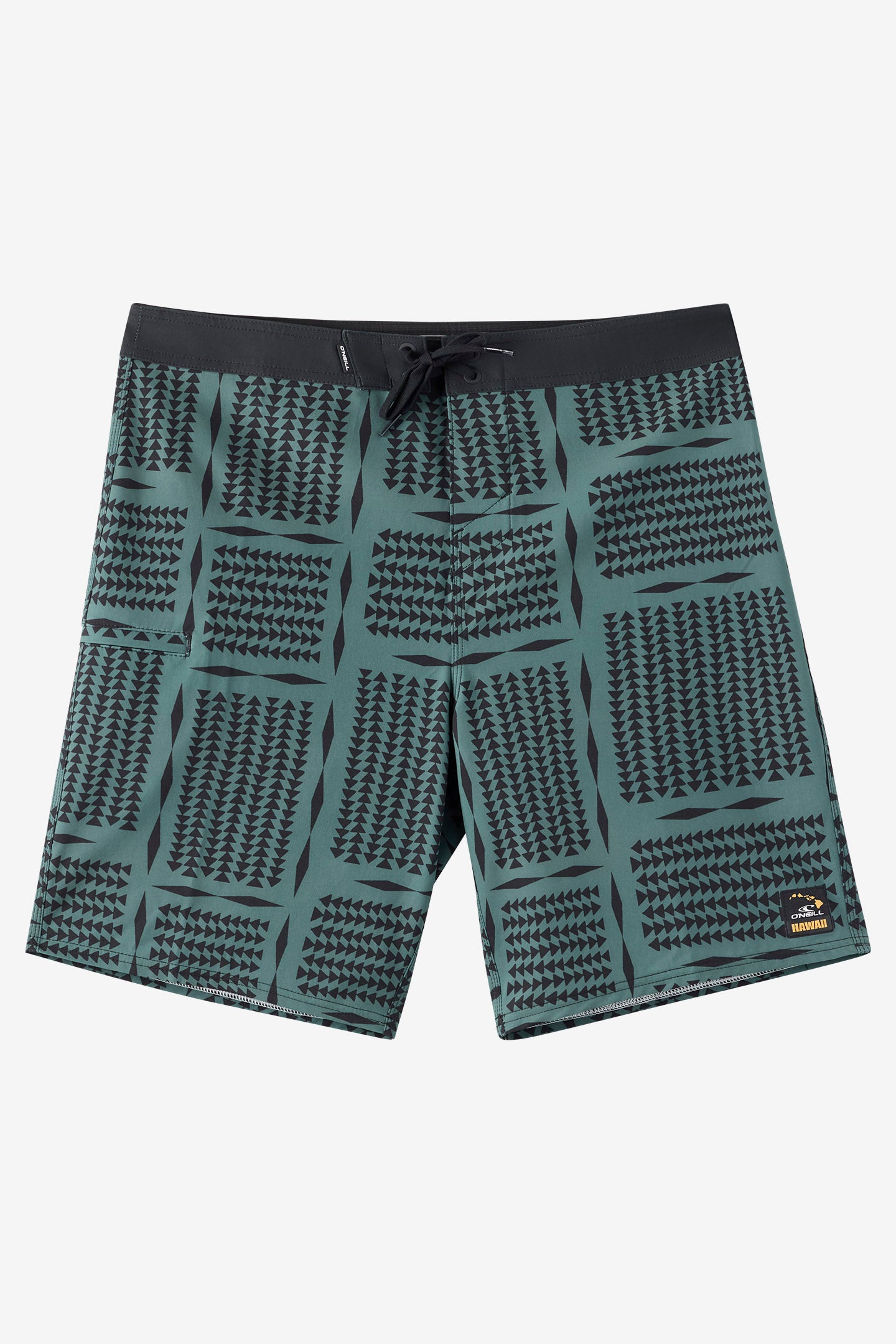 O'Neill Men's Hyperfreak Heat Hawaii 20"" Board Shorts in Hunter Green, Size 31, Elastane/Polyester