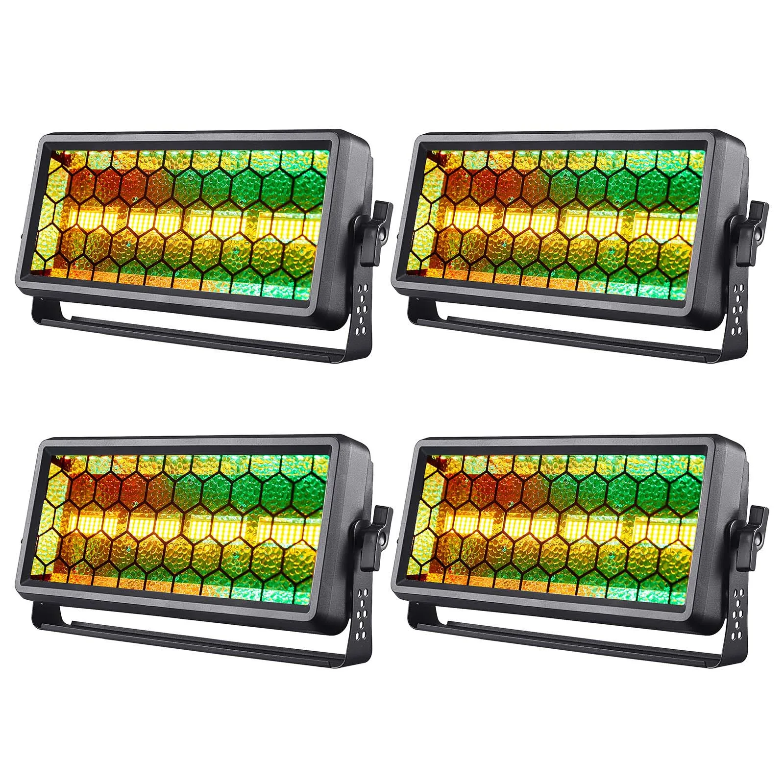 Yiflamefly 4 Stück 120W RGB COB LED Wandfluter Pixel-Steuerung Bühnenbeleuchtung DMX Disco-Lichter für DJ-Party Hochzeit KTV Club