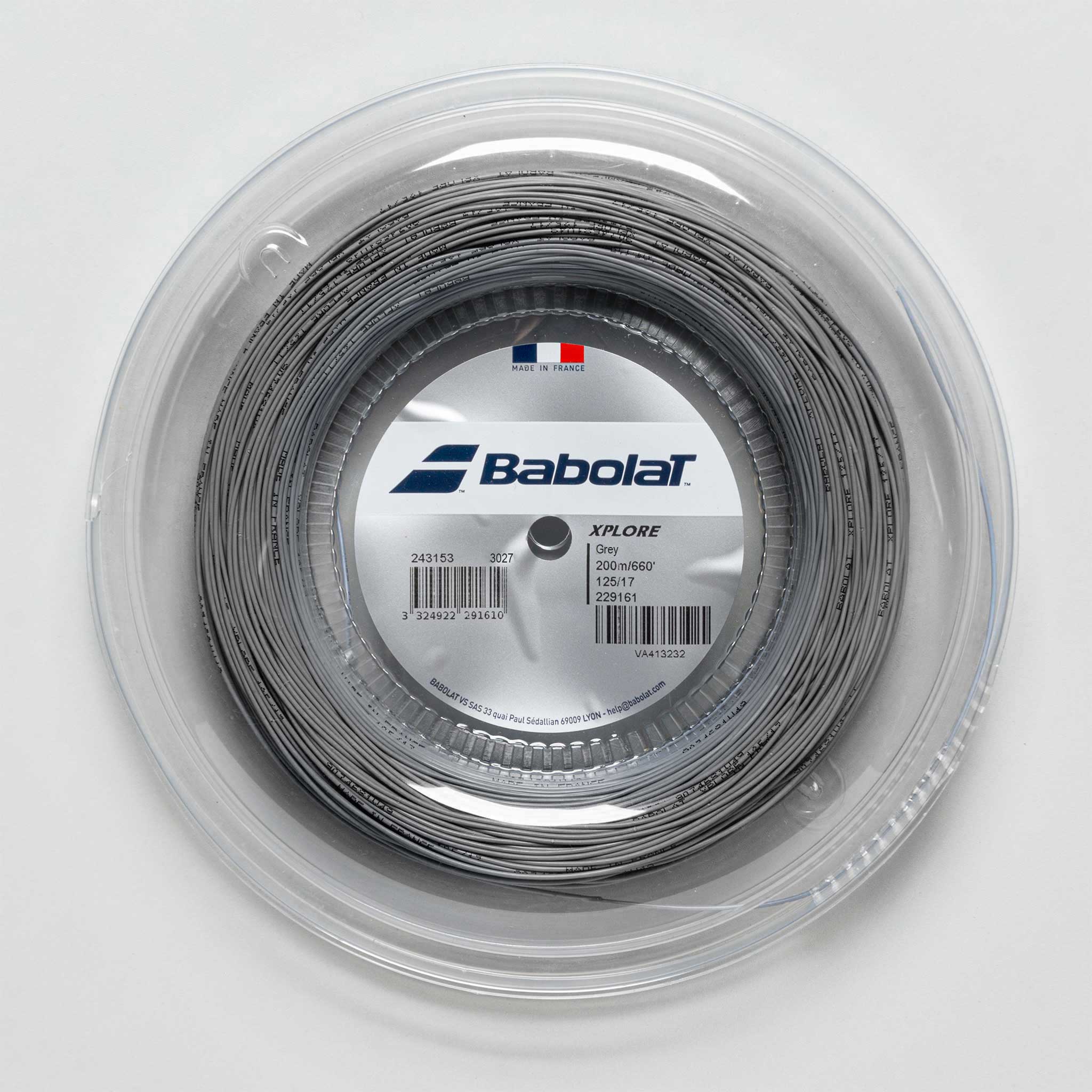 Babolat Xplore 17 660' Reel Tennis String Reels Grey/Aero