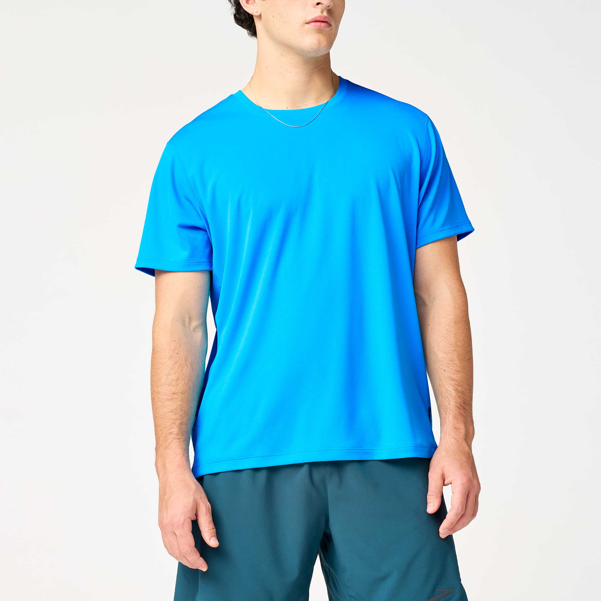 Brooks Dash Short Sleeve Men's Running Apparel Cyber Blue - Brooks