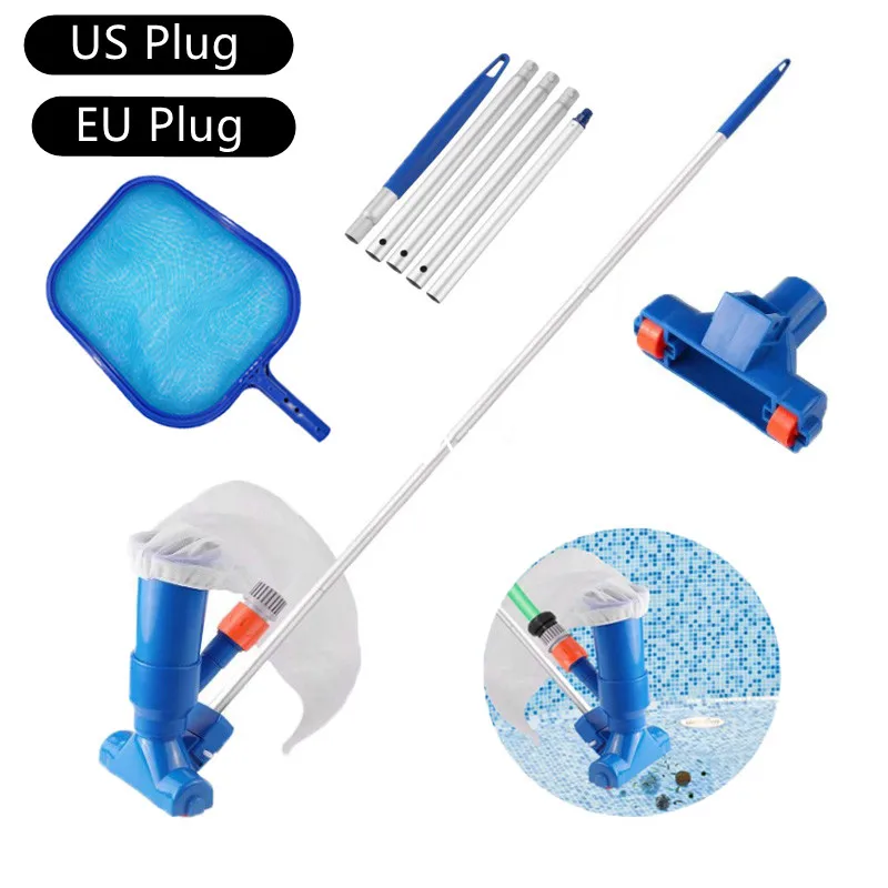 Kit d'aspirateur de piscine, filet de fond propre pour filtre de piscine, ensemble d'aspirateur de piscine, outil de nettoyage d'écumage de piscines