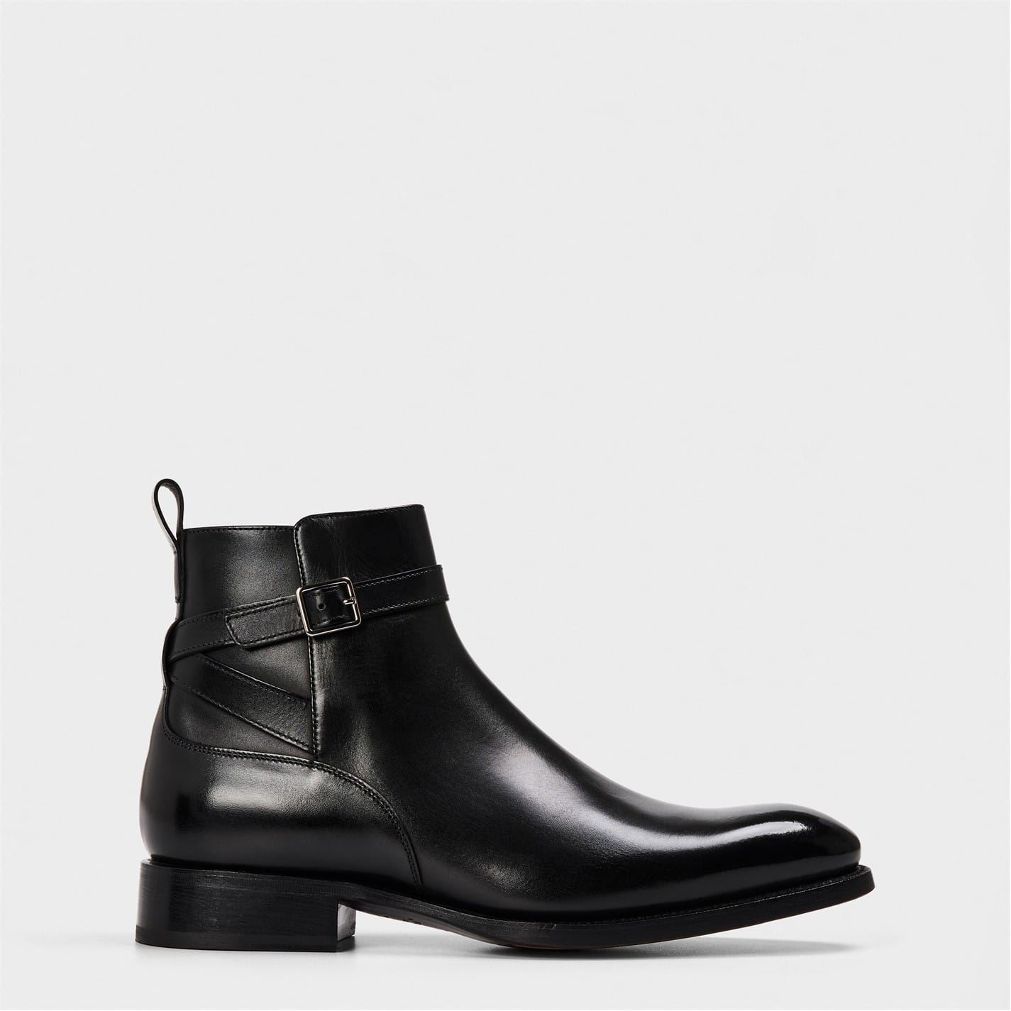 Boss Mens Round Toe Low Heel Chelsea Oxfords in Black - Size UK 9 | Boss Sale | Discount Designer Brands