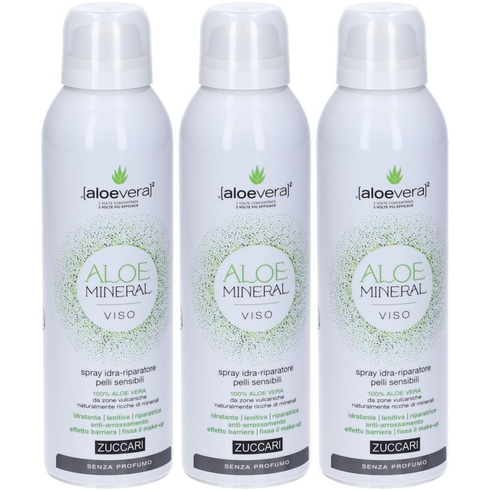 Aloe Mineral Spray Viso Senza Profumo 3x150 ml