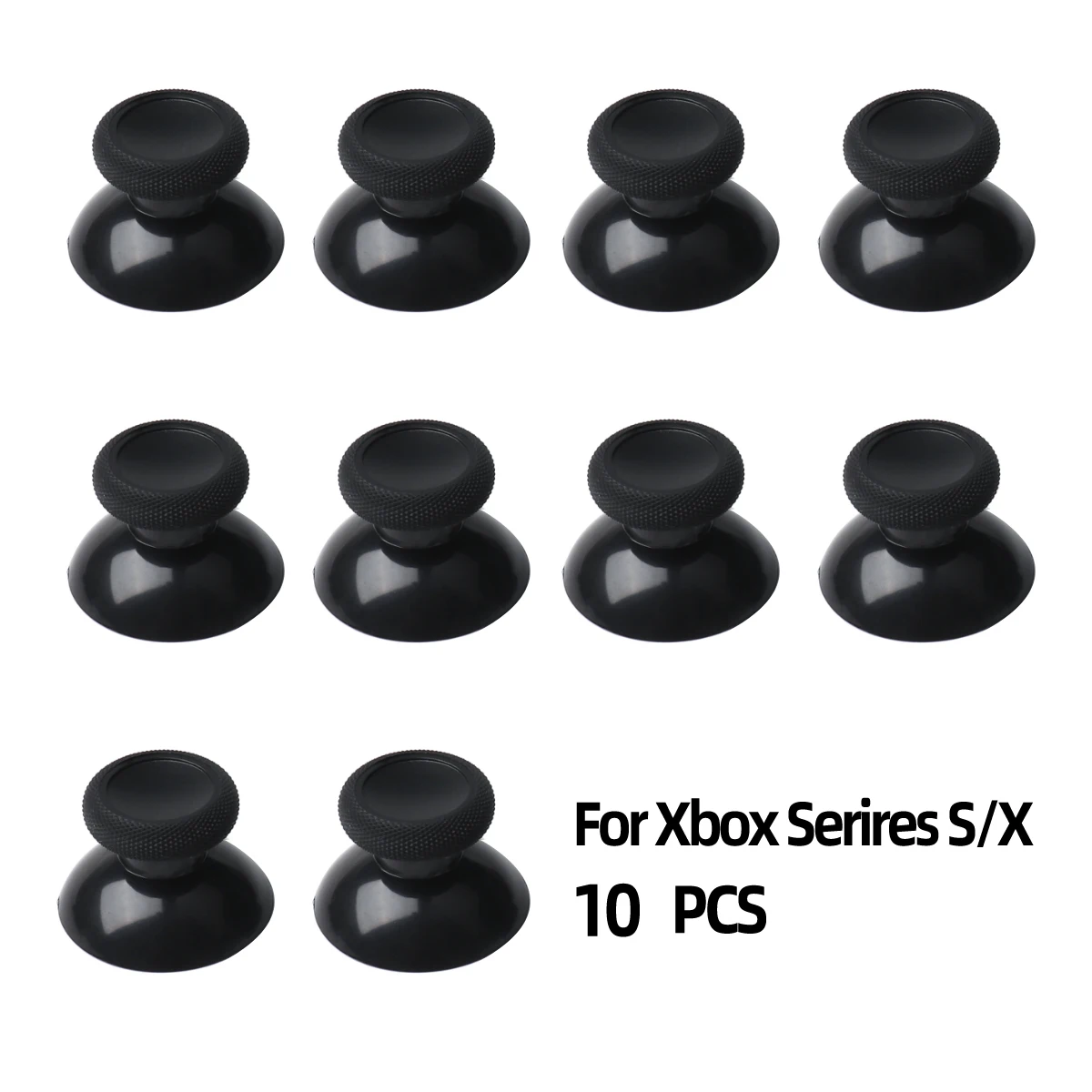 10pcs Replacement Analog Thumbstick Thumb Stick for Xbox One Xbox Series S X Controller Black Silicone Thumbstick Grips Caps Set