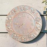 Whitehall Products Rose Wall Clock Metal in Brown | 12 H x 12 W x 1.25 D in | Wayfair 01284