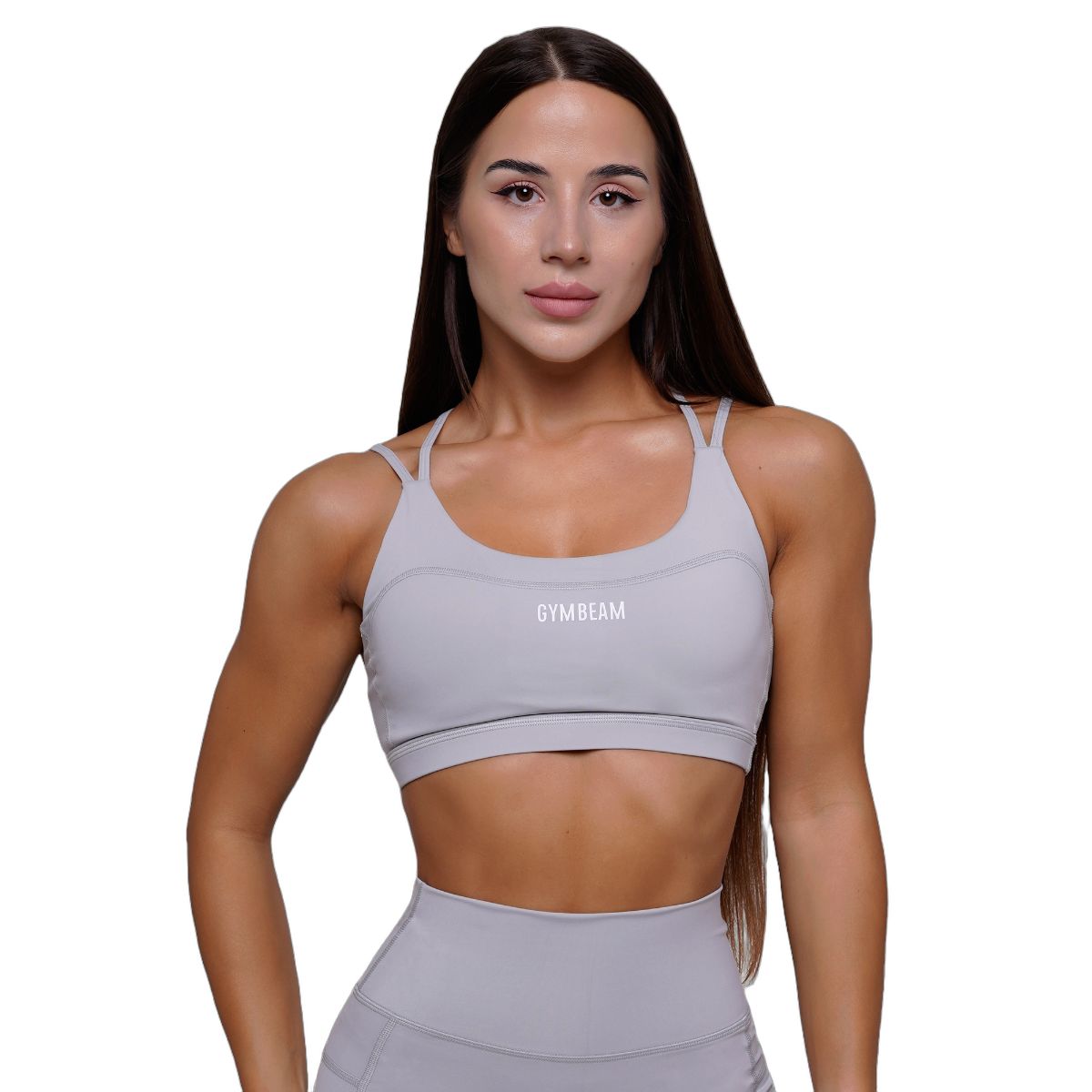 Reggiseno sportivo donna FIT con spalline incrociate Mist Grey 1 St