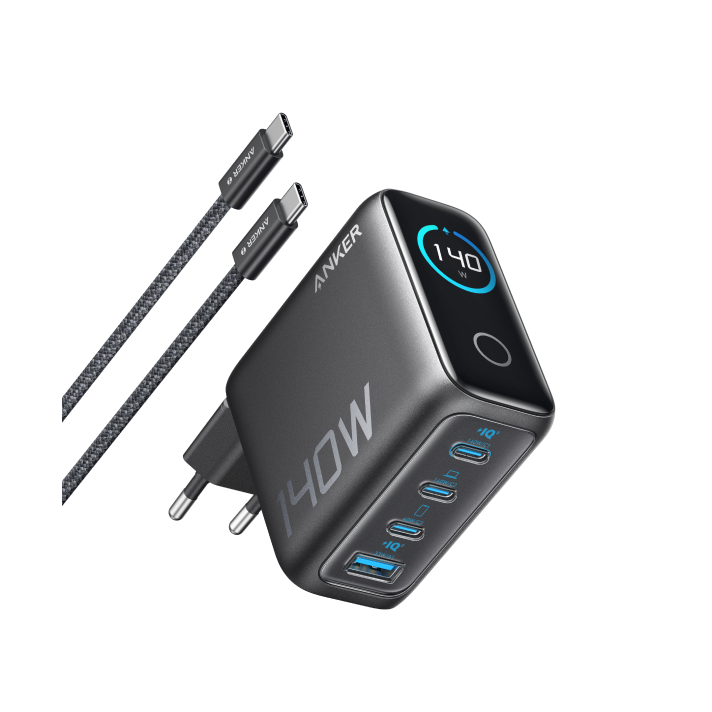 Anker Ladegerät (140W, 4-Port, PD 3.1) mit USB-C Kabel Image