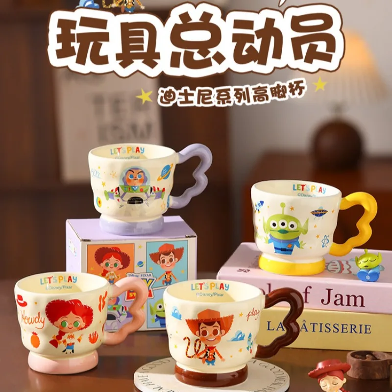 Toy Story Woody Ceramic Mug Cartoon Jessie Mugs Buzz High-quality Household Breakfast Cup Alien Milk Coffee Cups Drinkware Gift