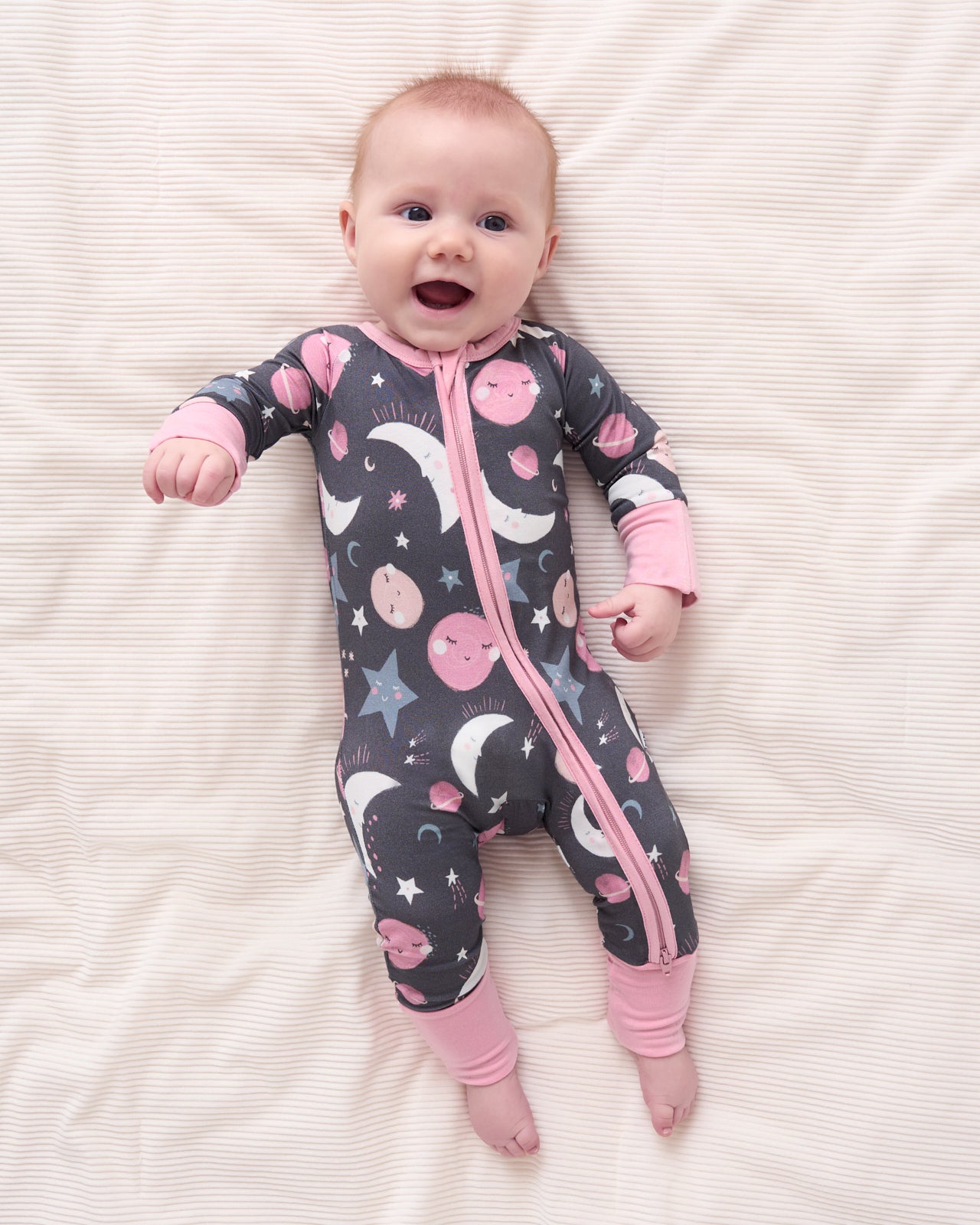 To the Moon & Back Pink Zippy - 12-18 months
