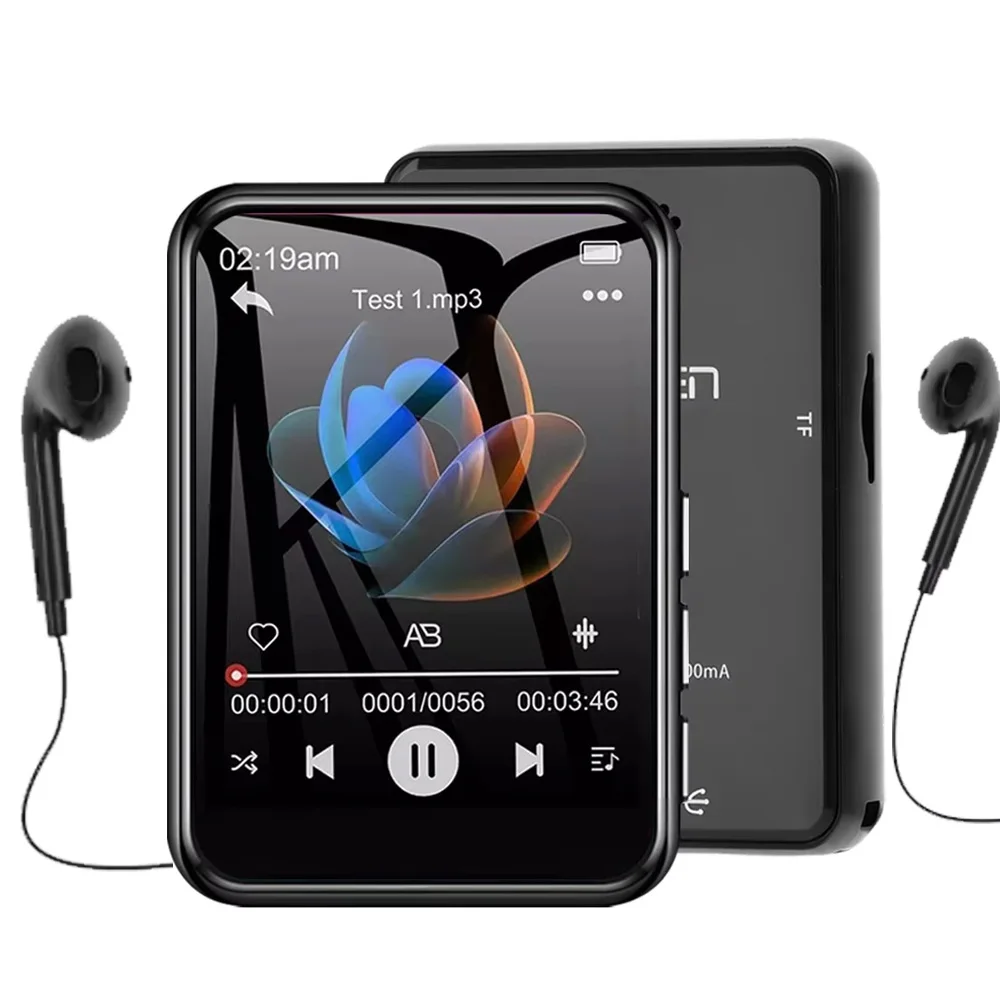 Lecteur MP3 128G Bluetooth 5.4 lecteur de musique MP3 HiFi haut-parleur intégré lecteur MP4 à écran tactile 2.4 pouces avec E-book/enregistrement vidéo