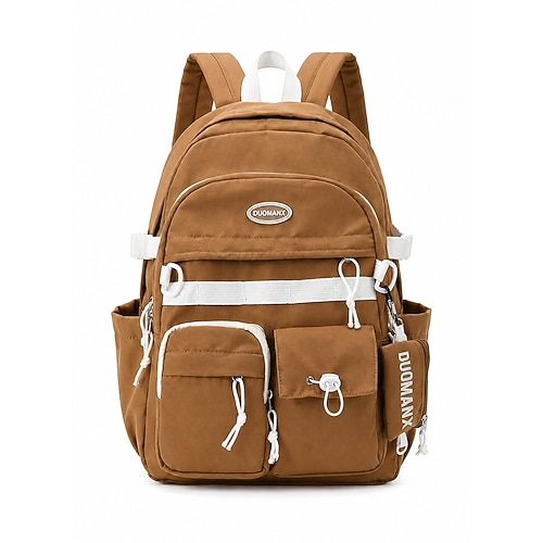 Zaino unisex per studenti, borsa scolastica multi-scomparto di grande capacità in poliestere resistente all'acqua con spallacci imbottiti per scuola media, scuola superiore, università, viaggi uso