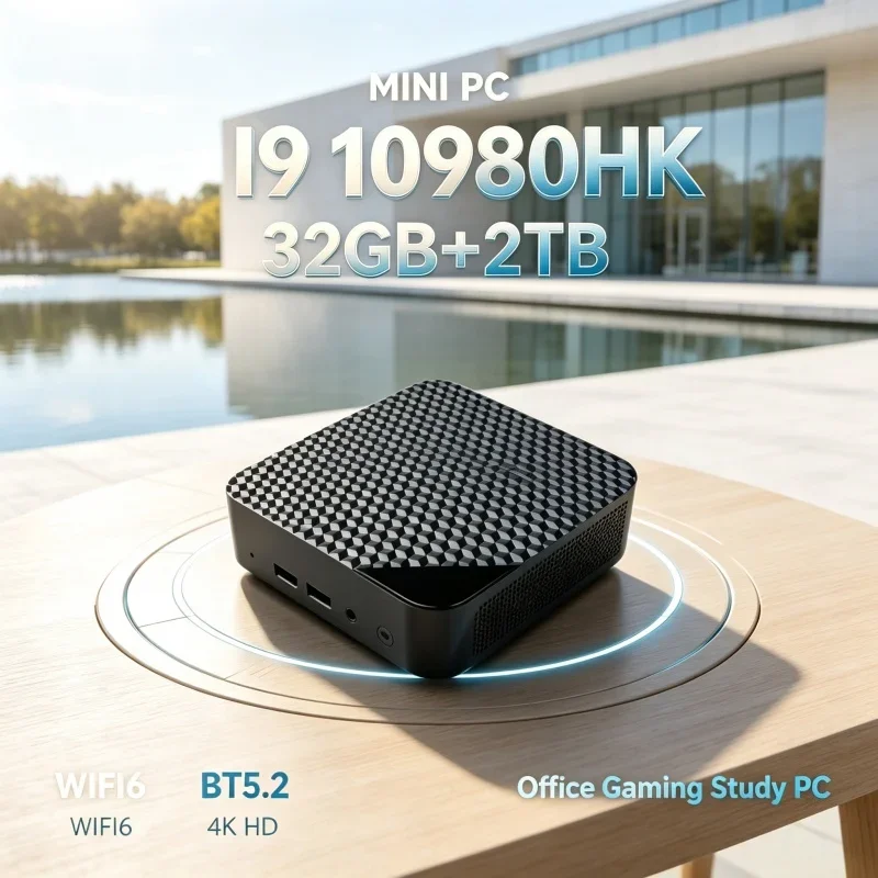 Mini PC Intel Core I9 10980HK Windows 11 Modern Pocket Computer 32GB RAM 1/2TB SSD WIFI6 BT5.2 4K Desktop PC Media Computer