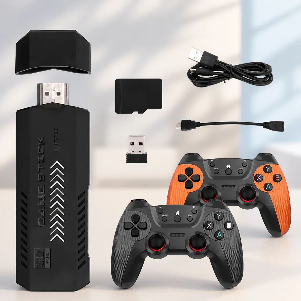 Console de jeux rétro X2 Pro Game Stick, manette de jeu vidéo, console de jeux 64G pour PSP, jeux d