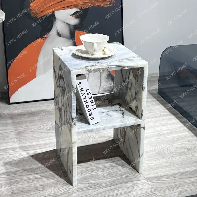 Un bord en marbre naturel quelques salon moderne Simple chevet canapé Art petite Table d