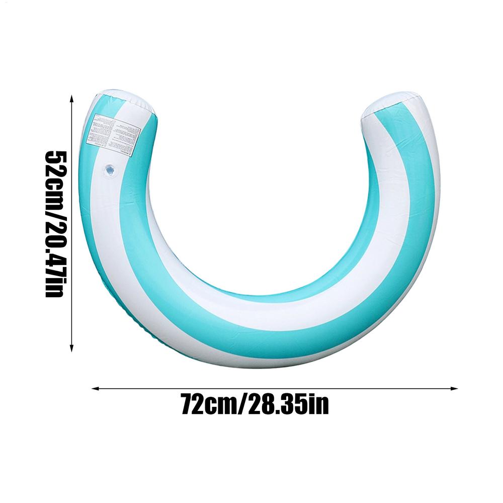 Comfort U Shaped Pool Float Leakproof Inflatable Pool Float For Pool, Beach & Lake Relaxation blue