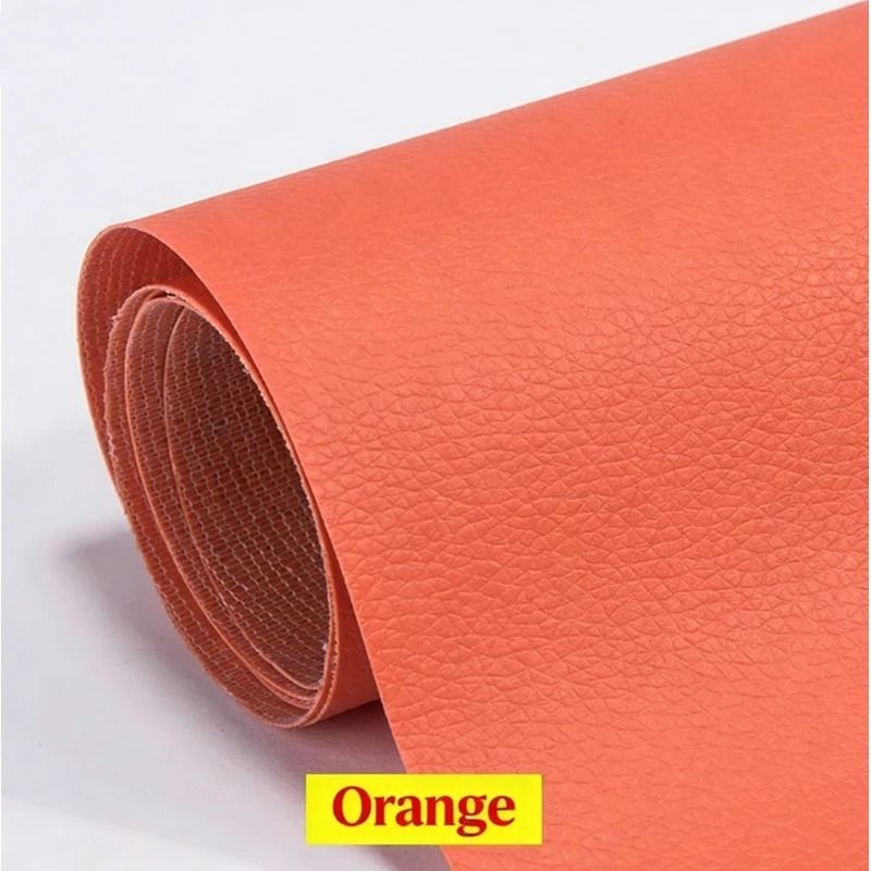 Premium Self Adhesive PU Leather Repair Roll orange 1.6 X 3.3 Ft